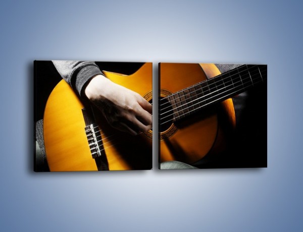 Obraz na płótnie – Chłopiec z gitarą – dwuczęściowy kwadratowy poziomy O109