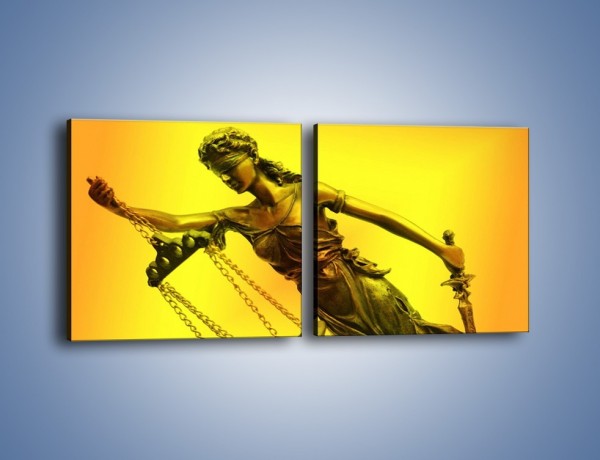 Obraz na płótnie – Figurka ważna w świecie prawa – dwuczęściowy kwadratowy poziomy O164