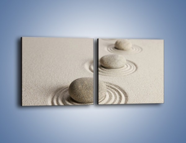 Obraz na płótnie – Śladami po piasku – dwuczęściowy kwadratowy poziomy O228