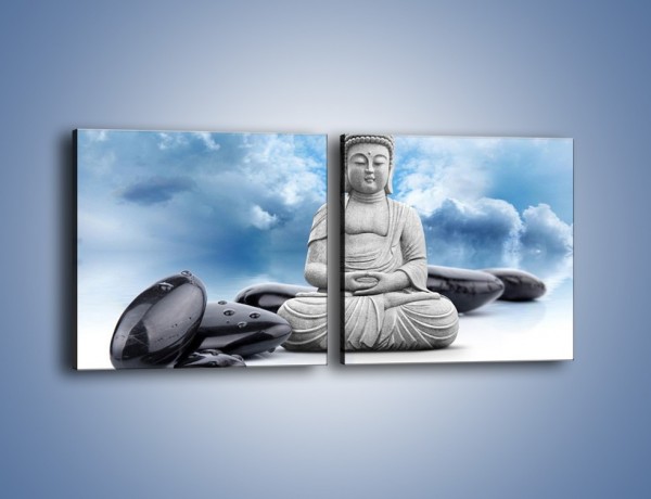 Obraz na płótnie – Z buddą w stronę nieba – dwuczęściowy kwadratowy poziomy O244