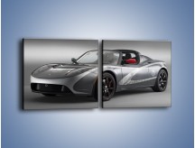 Obraz na płótnie – TAG Heuer Tesla Roadster – dwuczęściowy kwadratowy poziomy TM055