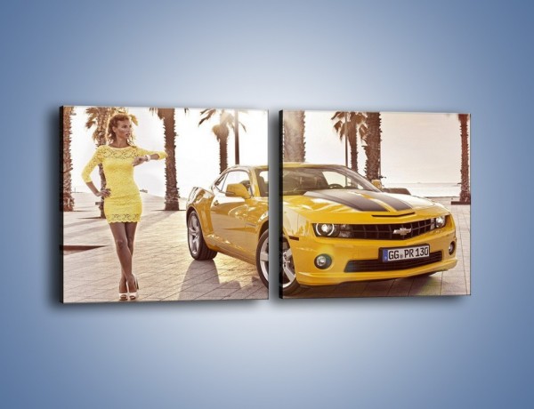 Obraz na płótnie – Chevrolet Camaro Coupe Europe – dwuczęściowy kwadratowy poziomy TM083