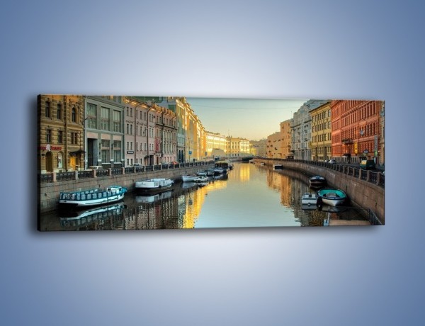 Obraz na płótnie – Kanał wodny w St. Petersburgu – jednoczęściowy panoramiczny AM422