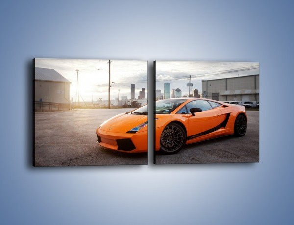 Obraz na płótnie – Pomarańczowe Lamborghini Gallardo – dwuczęściowy kwadratowy poziomy TM102