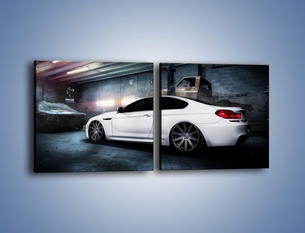 Obraz na płótnie – BMW M6 F13 w garażu – dwuczęściowy kwadratowy poziomy TM165