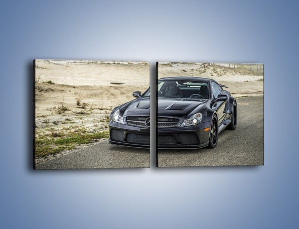 Obraz na płótnie – Mercedes C AMG Coupe Black Series – dwuczęściowy kwadratowy poziomy TM166