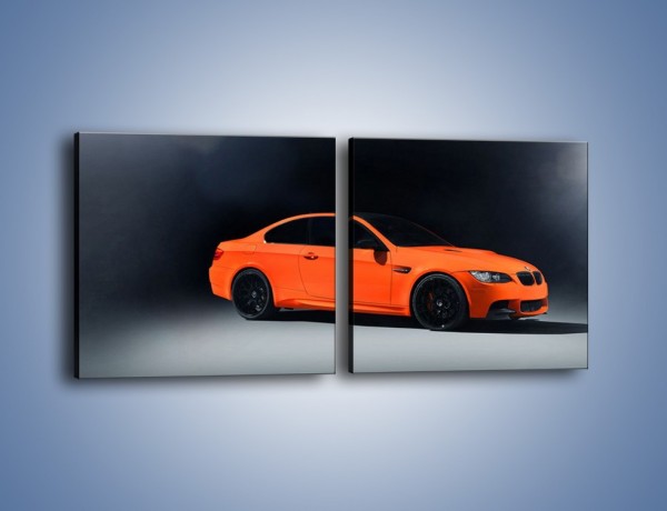 Obraz na płótnie – BMW M3 E92 Coupe Orange – dwuczęściowy kwadratowy poziomy TM168
