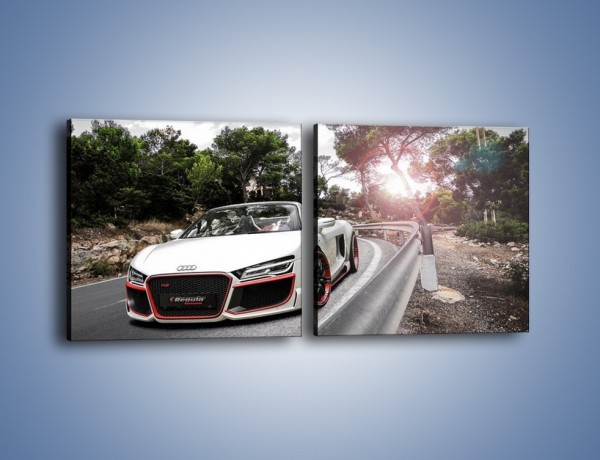 Obraz na płótnie – Audi R8 V10 Spyder – dwuczęściowy kwadratowy poziomy TM209