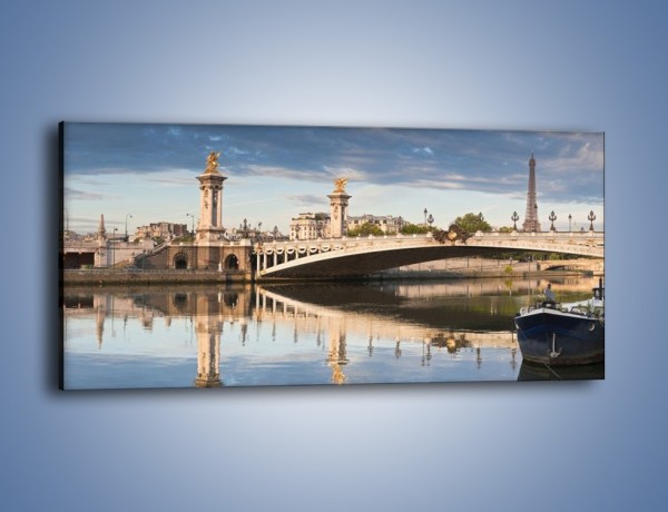 Obraz na płótnie – Most Aleksandra III w Paryżu – jednoczęściowy panoramiczny AM429