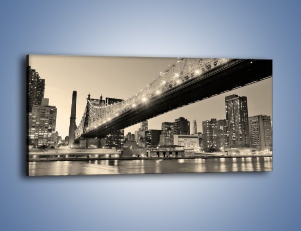 Obraz na płótnie – Most Qeensboro w Nowym Yorku – jednoczęściowy panoramiczny AM438