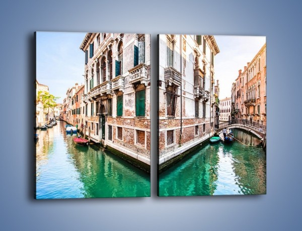Obraz na płótnie – Skrzyżowanie wodne w Wenecji – dwuczęściowy prostokątny pionowy AM081
