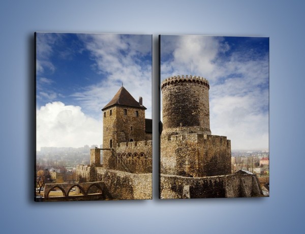 Obraz na płótnie – Średniowieczna fortyfikacja – dwuczęściowy prostokątny pionowy AM201