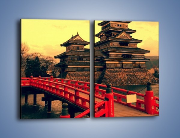 Obraz na płótnie – Japońska architektura – dwuczęściowy prostokątny pionowy AM235