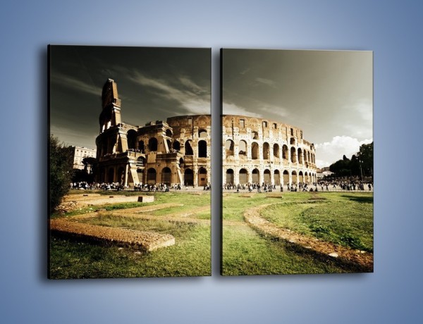Obraz na płótnie – Koloseum przed burzą – dwuczęściowy prostokątny pionowy AM271