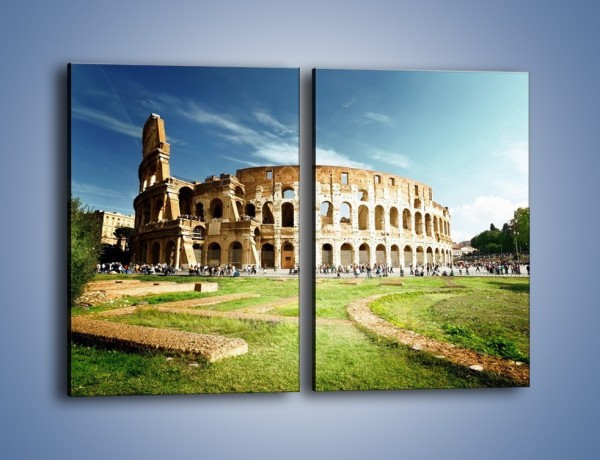 Obraz na płótnie – Koloseum w piękny dzień – dwuczęściowy prostokątny pionowy AM273