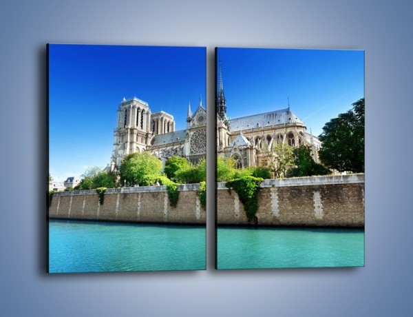 Obraz na płótnie – Katedra Notre-Dame – dwuczęściowy prostokątny pionowy AM305