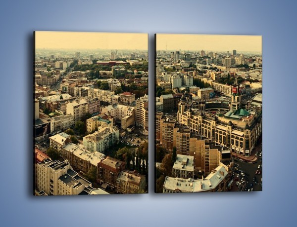Obraz na płótnie – Panorama Kijowa – dwuczęściowy prostokątny pionowy AM326