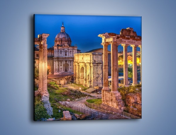 Obraz na płótnie – Ruiny Forum Romanum w Rzymie – jednoczęściowy kwadratowy AM730