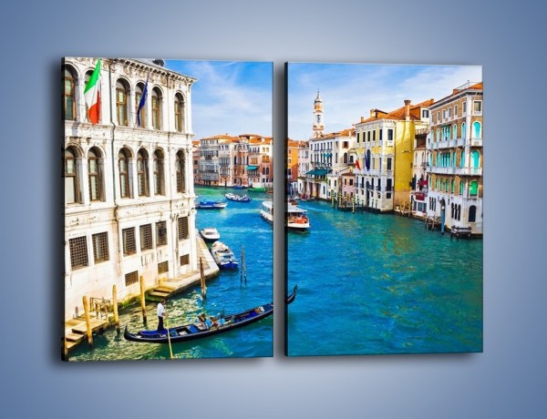 Obraz na płótnie – Kolorowy świat Wenecji – dwuczęściowy prostokątny pionowy AM362