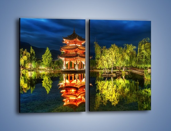 Obraz na płótnie – Urokliwy park w Chinach – dwuczęściowy prostokątny pionowy AM365