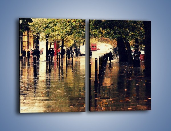 Obraz na płótnie – Deszczowa jesień w Moskwie – dwuczęściowy prostokątny pionowy AM383