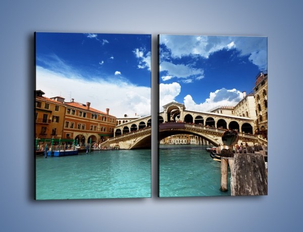Obraz na płótnie – Most Rialto w Wenecji – dwuczęściowy prostokątny pionowy AM386