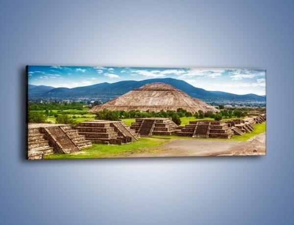 Obraz na płótnie – Piramida Słońca w Meksyku – jednoczęściowy panoramiczny AM450