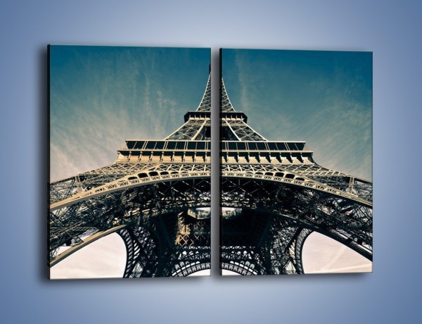 Obraz na płótnie – Wieża Eiffla – dwuczęściowy prostokątny pionowy AM401