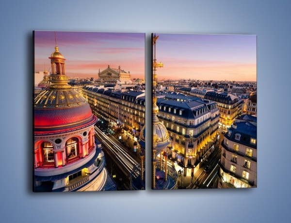 Obraz na płótnie – Paryska architektura – dwuczęściowy prostokątny pionowy AM402