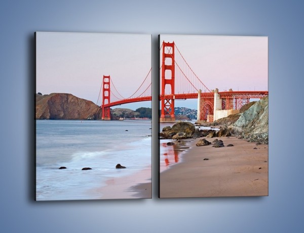 Obraz na płótnie – Most Golden Gate – dwuczęściowy prostokątny pionowy AM406