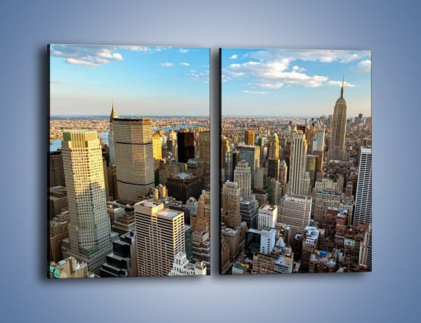 Obraz na płótnie – Manhattan w Nowym Yorku – dwuczęściowy prostokątny pionowy AM412