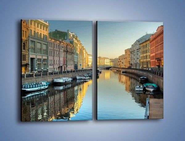 Obraz na płótnie – Kanał wodny w St. Petersburgu – dwuczęściowy prostokątny pionowy AM422