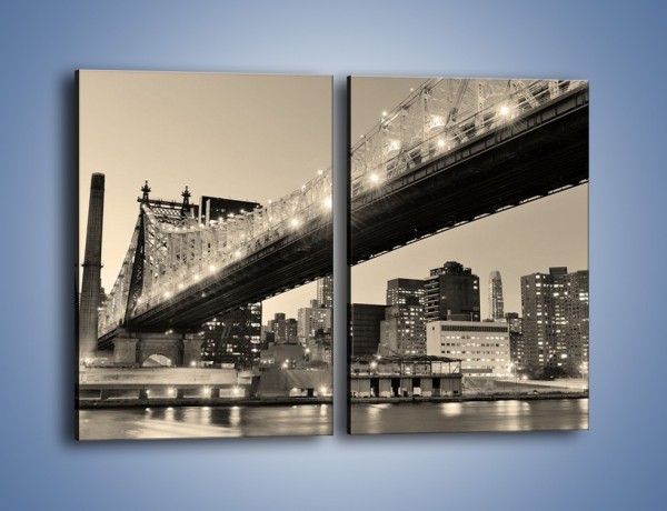 Obraz na płótnie – Most Qeensboro w Nowym Yorku – dwuczęściowy prostokątny pionowy AM438