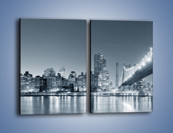 Obraz na płótnie – Panorama Nowego Yorku – dwuczęściowy prostokątny pionowy AM439