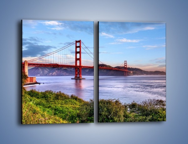 Obraz na płótnie – Most Golden Gate w San Francisco – dwuczęściowy prostokątny pionowy AM444