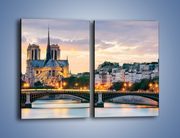 Obraz na płótnie – Katedra Notre Dame – dwuczęściowy prostokątny pionowy AM454