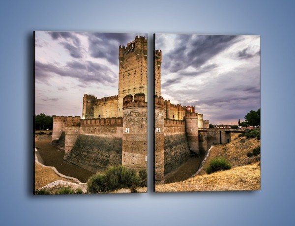 Obraz na płótnie – Zamek La Mota w Hiszpanii – dwuczęściowy prostokątny pionowy AM457