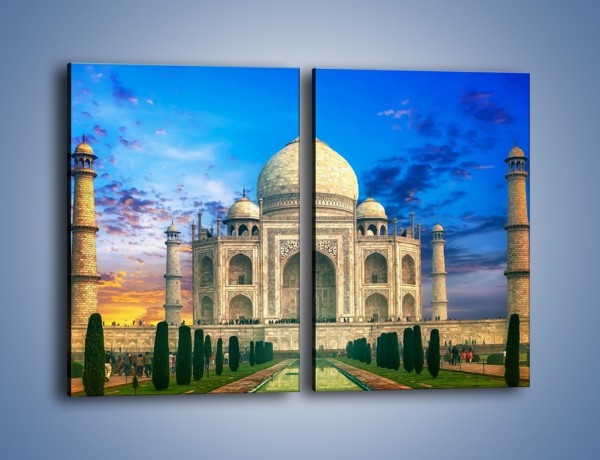 Obraz na płótnie – Tadź Mahal pod niebieskim niebem – dwuczęściowy prostokątny pionowy AM466