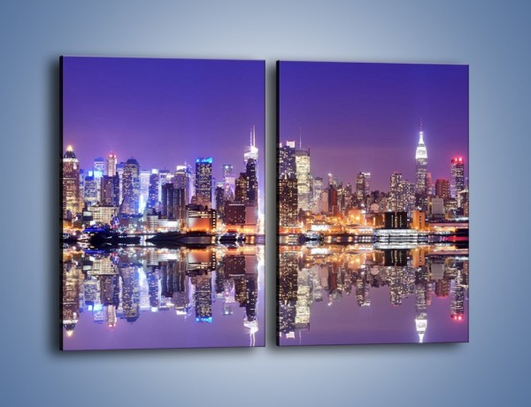 Obraz na płótnie – Panorama Midtown Manhattan – dwuczęściowy prostokątny pionowy AM492