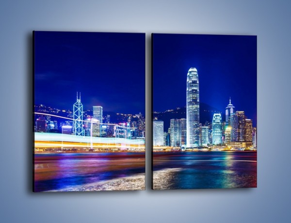 Obraz na płótnie – Panorama Hong Kongu – dwuczęściowy prostokątny pionowy AM499