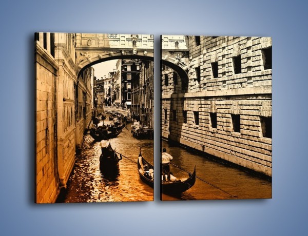 Obraz na płótnie – Most Westchnień w Wenecji – dwuczęściowy prostokątny pionowy AM518