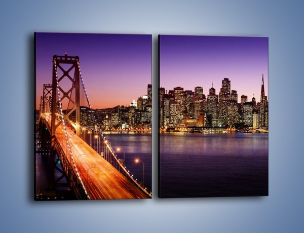 Obraz na płótnie – San Francisco – Oakland Bay Bridge – dwuczęściowy prostokątny pionowy AM520