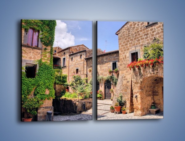Obraz na płótnie – Romantyczna uliczka we Włoszech – dwuczęściowy prostokątny pionowy AM533