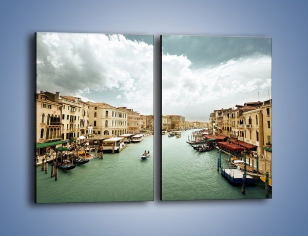 Obraz na płótnie – Cieśnina Canal Grande w Wenecji – dwuczęściowy prostokątny pionowy AM559