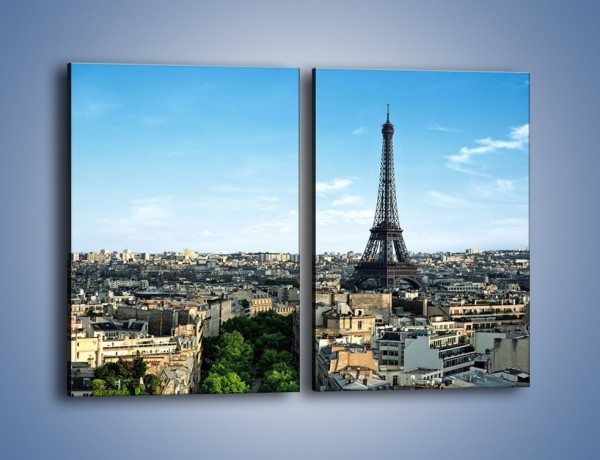 Obraz na płótnie – Wieża Eiffla w Paryżu – dwuczęściowy prostokątny pionowy AM561