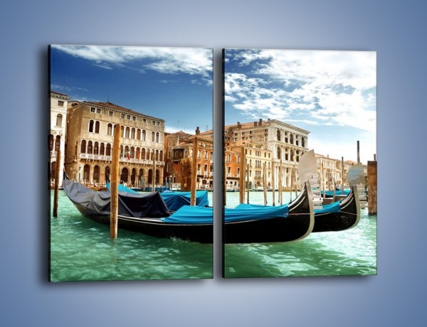 Obraz na płótnie – Weneckie gondole w Canal Grande – dwuczęściowy prostokątny pionowy AM571