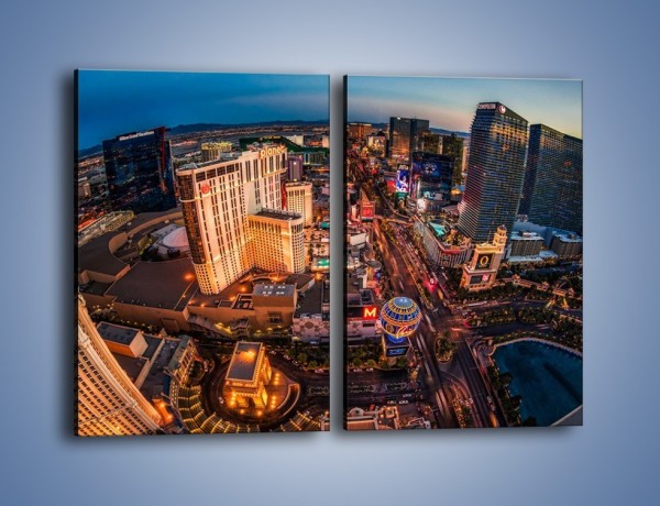Obraz na płótnie – Centrum Las Vegas – dwuczęściowy prostokątny pionowy AM588