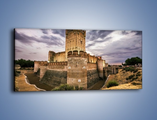 Obraz na płótnie – Zamek La Mota w Hiszpanii – jednoczęściowy panoramiczny AM457