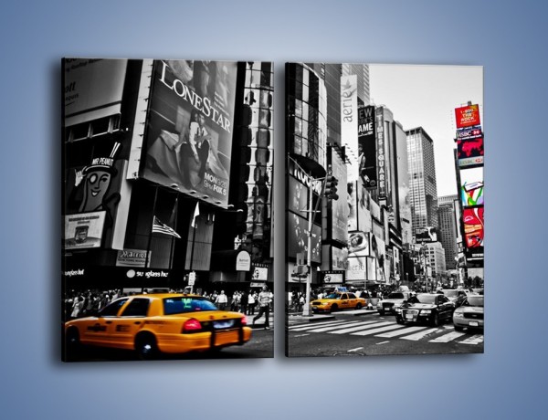 Obraz na płótnie – Times Square w godzinach szczytu – dwuczęściowy prostokątny pionowy AM598
