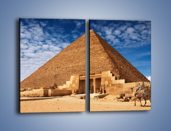 Obraz na płótnie – Wejście do egipskiej piramidy – dwuczęściowy prostokątny pionowy AM602